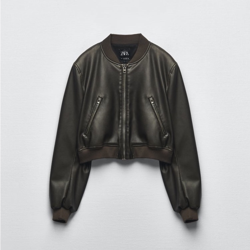 Zara Faux Leather Bomber